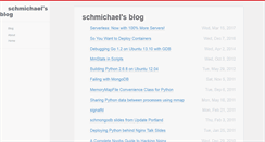 Desktop Screenshot of blog.schmichael.com